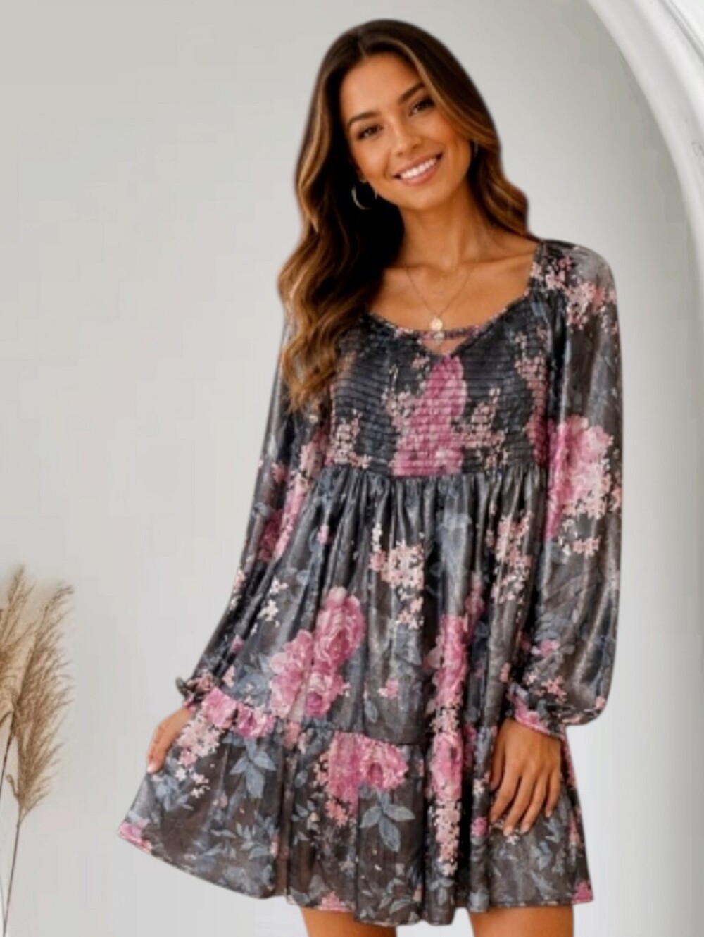 Romantic Smocked Floral Dress Brand New • No Tags • Size Medium